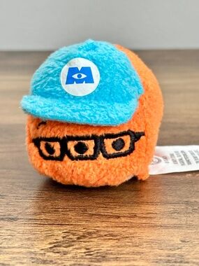 Disney Store Tsum Tsum Monsters Inc Fungus Orange Plush Stuffed Toy AUTHENTIC